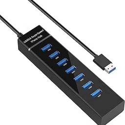 NEXSA 7-Port USB 3.0 Hub with Individual Switches & Lights, Multiple Port USB Adapter Extension High-Speed Data Hub, Portable USB Splitter with 1FT Extended Cable for PC, Laptop, MAC, Printer and More-picture-53