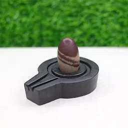 Original Narmadeshwar Shivling with Jaladhari for Home Puja Religious (1.5 Inch Shivling - 3 Inch Jaladhari) (Shivling & Jaladhari)-picture-25