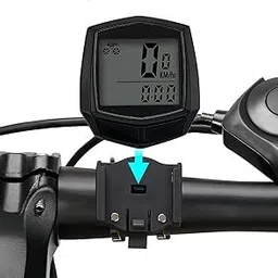 Bike Computer, Bike Speedometer and Bicycle Odometer Waterproof Cycling/Cycle Computer with LCD Display, Automatic Wake-Up, Multi-Functions for Road Bike MTB image 1