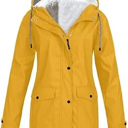 merishopp Hoodie Soft woman Jacket Windproof Rain Coat Outdoor Winter Warm Outwear Yellow XXXXXL|Rain Coat|Waterproof Rain Jacket|Men's Rain Coat|Women's Rain Coat|Kids' Rain Coat-picture-36