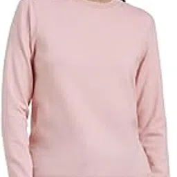 fablestreet Women Pullover Sweater | Round Neck Long Sleeve Scallop Detail | Soft Breathable Fabric for Casual & Workwear image 1