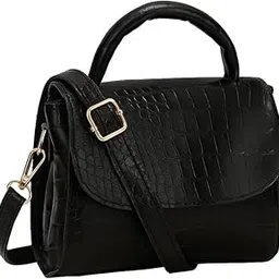 BE~M, Women's Elegant White Handbag with Crocodile Pattern, Gold Hardware-picture-38