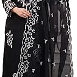 twinlight Women's Blooming Salwar Suit Set | Round Neck 3/4 Sleeves Embroidered Straight Length Kurta and Elastic Waistband Closure Solid P C Pant with Jacquard Border Dupatta-picture-25