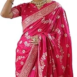 satrani Women'S Silk Weaving Saree With Unstitched Blouse Piece-picture-55