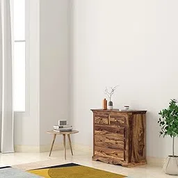 Amazon Brand - Solimo Scintilla Solid Sheesham Wooden Chest of Drawers (Natural Finish, 5 Drawers)-picture-30