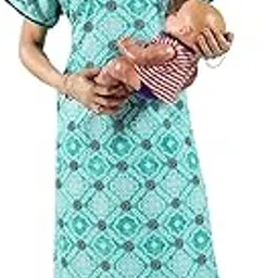 life-tale Women's Printed Maternity/Feeding Night Gown-picture-43