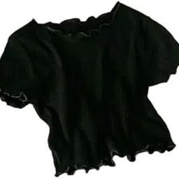 Fashionable Girls Top & Tunic | Soft Cotton Blend Black 6-7 Years-picture-44