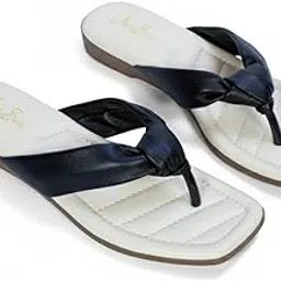 aelly belly SUPER EXTRA SOFT / FLAT Thong Flip Flop Stylish Slippers for Women/Grils, Black & Tan Colour, Comfortable & Lightweight| Breathable & Anti-Slip, Outdoor Casual Flat Chappals Sandals For Ladies/Girls-picture-10