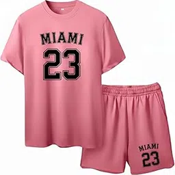 shantvan gallery Stylish Miami 23 Co Ord Set for Men | Premium Cotton Co Ords for Men with T-Shirt & Shorts | Casual Summer Outfit for Travel, Gym, Beach & Lounge Wear | Trendy Nightwear-picture-10