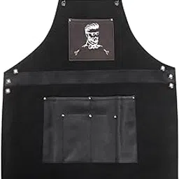 SAZ DEKOR Chef Aprons Practical Cape Accessories Hair Cutting Apron for Adult 81cmx78cm Black-image-88