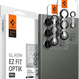 Spigen EZ Fit Optik Pro Tempered Glass Camera Lens Protector Guard for Galaxy S23 Ultra (Phantom Black) - 2 Pack-picture-52