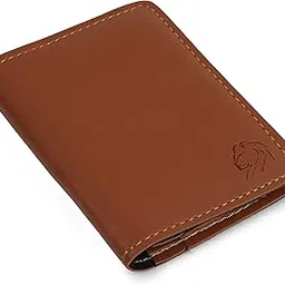 vemilio quality meets affordability VEMILIO Vegan Leather Card Holder Wallet for Men & Women | Slim Bi-Fold Design | RFID Protected | Button Closure | 3-4 Card Slots | Durable & Travel-Friendly (Tan)-picture-20