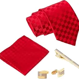 to the nines Men's Tie, Pocket Square & Cuff links Set and Lapel Pin, Gift Pack for Him-picture-51