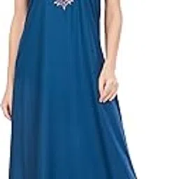sand dune A Line Nightwear in Alpine Fabric with Embroidery On The Neck and Back with A Functional Pocket-picture-11