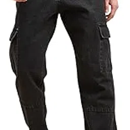 studio nexx Men's Loose Fit Jeans | Non Stretchable | Cargo Denims for Men | Loose fit Cargos | Utility Pockets-picture-13