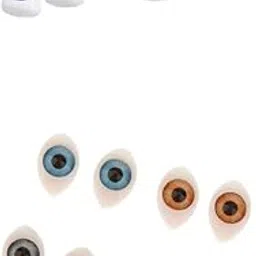 MERISHOPP 16 Pieces PP Oval Eyes Eyeballs for Mask Doll Bear Toy Making 5mm 6mm| Educational Toy for Kids | Fun & Learning Toy Set-image-83