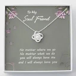 RAKVA 925 Sterling Silver Gift To My Soul Friend - Gift for Best Friend| Necklace to Gift Women & Girls | With Certificate of Authenticity-image-26