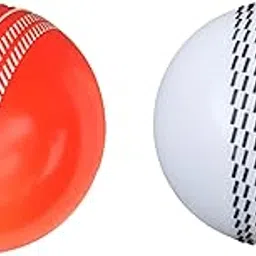 BOLDUP Cricket Rubber Practice Ball, Orange and White, 10 cm, Pack of 2, Lightweight Training Ball for Indoor & Outdoor Play-picture-30