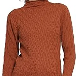 monte carlo Womens Self Design Rust High Neck Full Sleeve Sceavy-picture-48