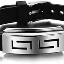 vendsy Stainless Steel Black Silicon Adjustable Strip, Wristband, Cuff & Kadaa Bracelet For Men And Women-picture-51