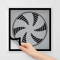 Mosquito Net for Exhaust Fans & Bathroom Windows, Kitchen Mini Windows Net Ventilation Window Easy-Fit Fibre Glass Net Pre Stitched Ready-to-Use (Black, 30x50 cms)-picture-22