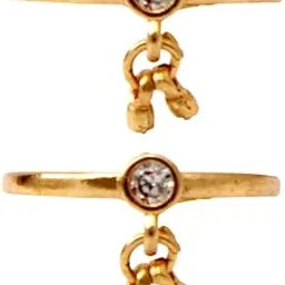 gresha Gold Plated Bridal Jewellery of Traditional Ethnic Adjustable Toe Rings for Girls and Women (GE-309) (GE-204)-picture-56
