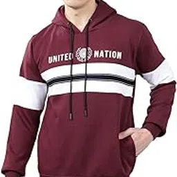 cantabil Striped Full Sleeves Hoodie Neck Regular Fit Men Casual Sweatshirt | Casual Winter Wear Sweatshirts for Men | Mens Sweatshirts for Winter Wear (P_MSWS00213)-picture-10