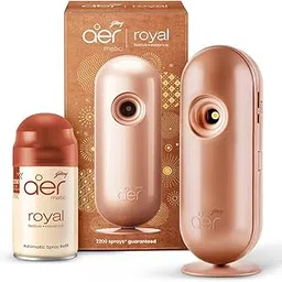 Godrej aer Matic Kit (Machine + 1 Refill) - Automatic Room Fresheners with Flexi Control Spray | Royal Festive Essence | 2200 Sprays Guaranteed | Lasts up to 60 days (210ml)-image-24
