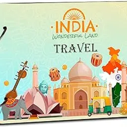 BP DESIGN SOLUTION BP Design Solution India Travel Scrap Book Photo Album / Photo Dairy For Memories 20 Pages Size (8.5x6 ) inch, Multicor-picture-12