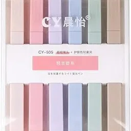 BUZON Bible Highlighters & Pen No Bleed Mild Soft Chisel Tip Pastel Markers,6 Colors Painting Stationery Highlight Marker Pens For Journal Bible Planner Notes,Multicolor-picture-21