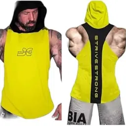 Round Neck Big Armhole Gym Stringer Vest for Men|Gym_tee186-picture-20