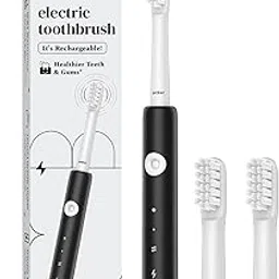Perfora Rechargeable Electric Toothbrush & 3 Brush Head Combo | 30,000 Vibrations | 3 Modes | 1 Year Warranty | For Men, Women & Kids | Tuxedo Black-image-9
