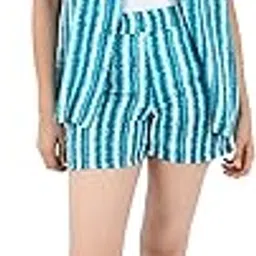 blissence Blissene Floral Printed Shirt & Shorts Co-Ord Set Beachwear for Women Teen-picture-14