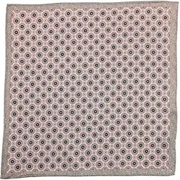 Pink With Grey Geo Wool Pocket Square For Men-image-36
