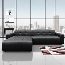 WOODZONE HANDICRAFTS 3 Seater Genuine Leather Sofa Set – Durable & Stylish Living Room Furniture-image-8
