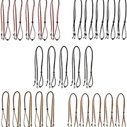 lichts 5 Pieces Adjustable Velvet Eyeglass Cord Neck Strap Sunglasses Lanyard Black-picture-23