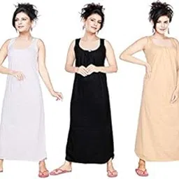 vibha Women's Hosiery Cotton Full Length Camisole, Long Inner Wear Petticoat-Nighty Slip-Kurti-Suit Slip Pack of 3 Pc-picture-39