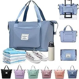 s. sutariya Nylon 41L Expandable Travel Duffel Bag for Women, Waterproof, Foldable Vanity Bag, Multicolour-picture-37
