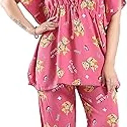 soulemo Women's Kaftan Rayon Night Suit (Full Pant) 2 Piece 1048-picture-40