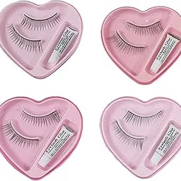 4 Pair Box Hot Stylish Eyelashes Black Cat Eyes Best Waterproof Beauty Natural Eyelash Extension Medium Size Cosmetic Artificial Eye Lashes Makeup Products Tools Accessories Girls Women-picture-47