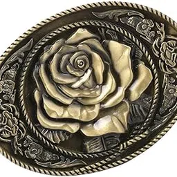 Antique Bronze Western Floral Belt Buckle Indian Cowboy Costume Accessories 02 | Mens Accessories | Belt Buckles-image-31