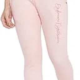 Womens Pink Solid Joggers-image-52