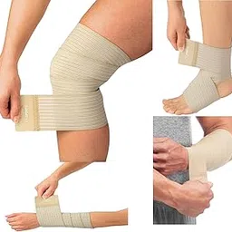 2Pc Extra Long Elastic Knee Wrap for Men & Women | Adjustable Compression Bandage Brace for Legs, Sprain Support, Stabilising Ligaments & Joint Comfort | Elastic Knee Support (Pack of 2)-picture-25