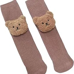 Thickened Baby Socks 3D Bear Cartoon Cotton for Protector Boys Girls Infant Brown-picture-11
