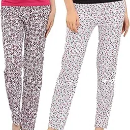 zebu Women's Printed Pant (Pack of 2 Pant) Straight Multi-Coloured RPK_BLK-picture-17
