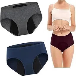 louis craft Women's Period Menstrual Underwear, High Waist Leak Proof Panties, Multi Period pack2-picture-48