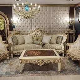 DecorDen Royal Antique Italian Sofa Set | 5 Seater Sofa for Living Room, Home Furniture, Dining Room, Bad Room Sofa, Gifting Item, (Vektora Luxury)-picture-12