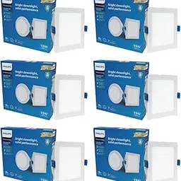 PHILIPS 15W Square LED Downlighter | AP Plus Ultraglow Recessed LED Ceiling Light for False Ceiling | Cut out : 5.5 inch, Colour : Cool Day Light, Pack of 6-image-17