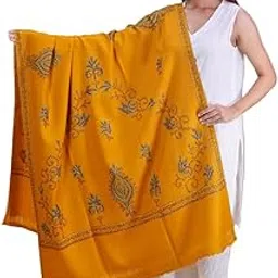 swi with label Women's Hand Embroidered Pure Wool Shawl-picture-17