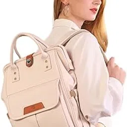 StarAndDaisy Baby Diaper Bag for Mothers/Moms Travel Maternity Backpack with Insulated Bottle Pockets, Multi Compartments, Waterproof, Lightweight & Travel Friendly (Beige)-picture-38